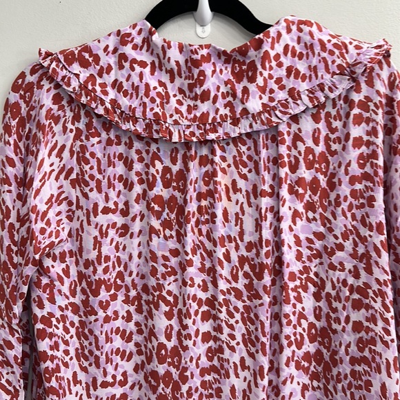 NWT whistles summer cheetah collar top - Picture 7 of 8